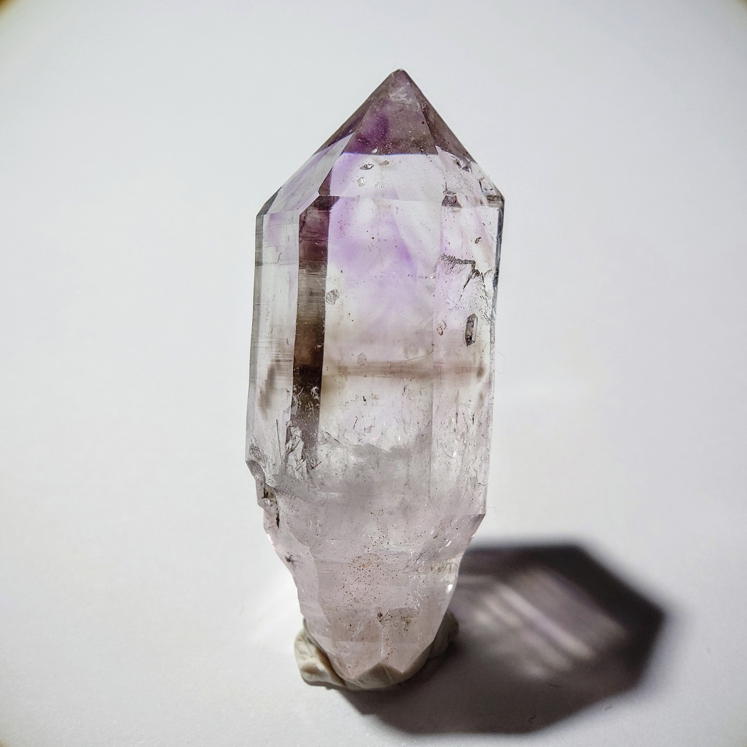 納米比亞-布蘭登堡幻影紫雙尖水晶 #時光隧道.艾希斯女神大師水晶 23g (254-14)